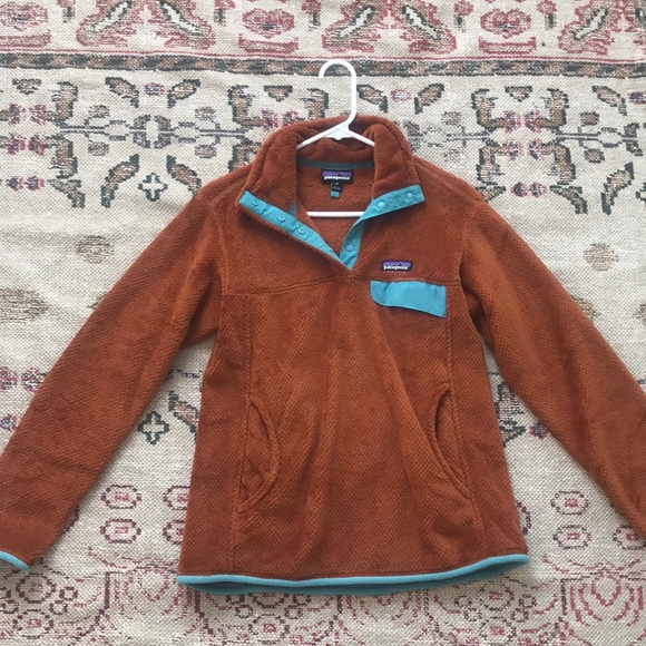 Patagonia Fleece Jacket In Burnt Orange 